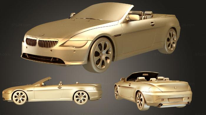 Автомобили и транспорт (Bmw 6 Кабриолет, CARS_0830) 3D модель для ЧПУ станка